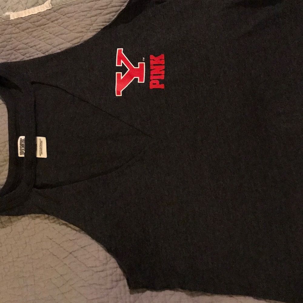 PINK Yale crop tank top
